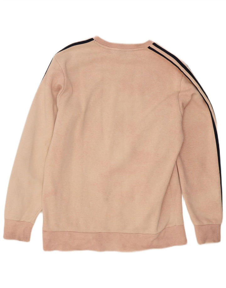 Felpa da uomo con vestibilità regolare grafica Adidas, maglione grande, rosa