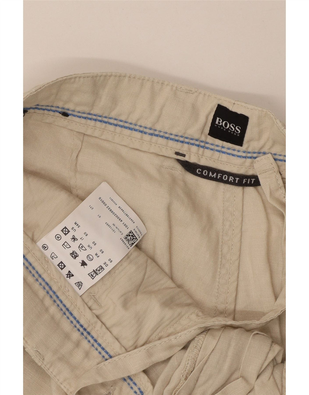 Pantaloni chino comfort fit da uomo HUGO BOSS IT 50 Large W38 L33 Beige