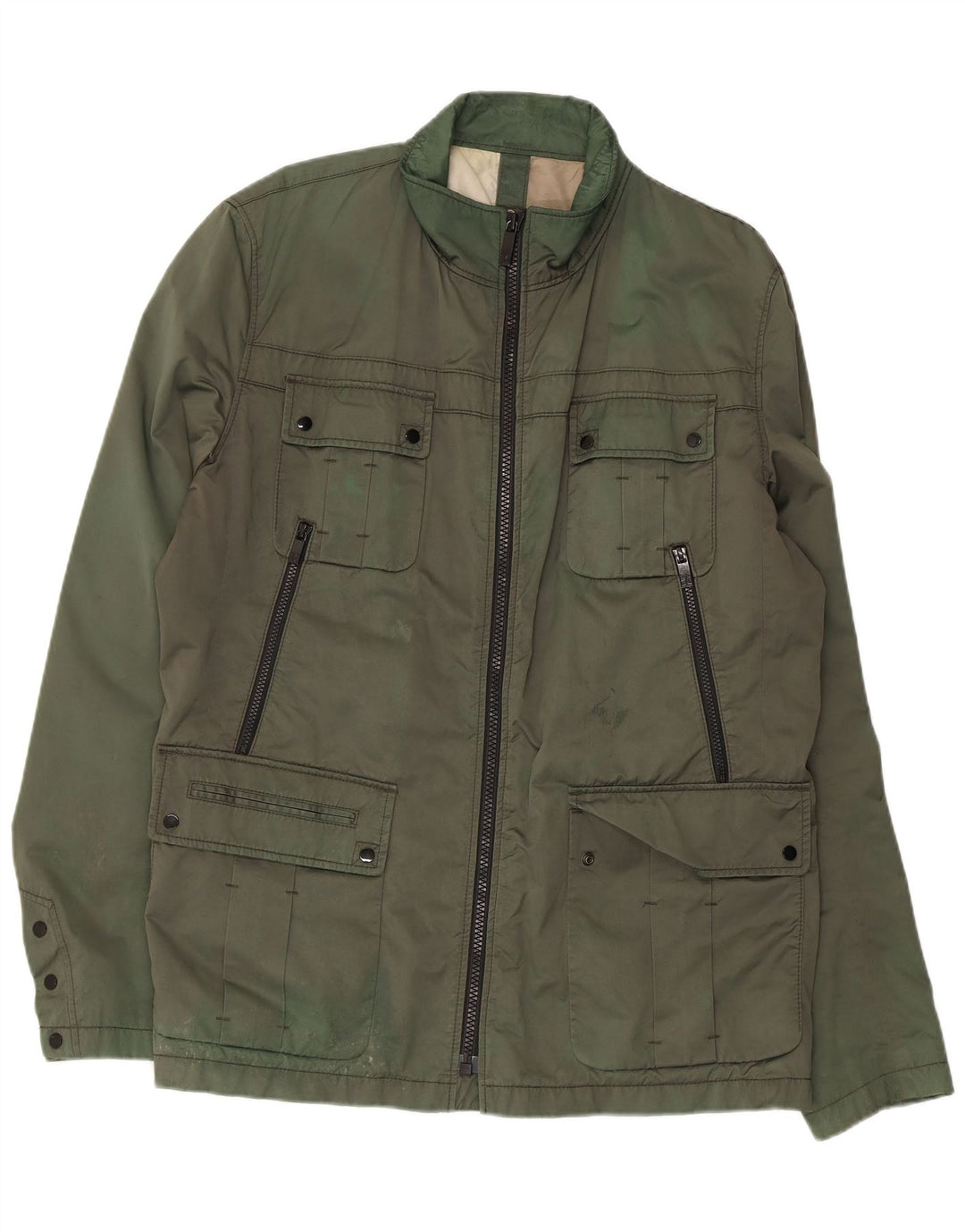 Giacca utility da uomo HUGO BOSS EU 56 3XL Verde Poliammide