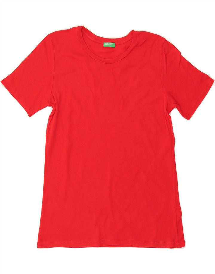 BENETTON Womens T-Shirt Top UK 14 Medium Red Vintage Benetton and Second-Hand Benetton from Messina Hembry 