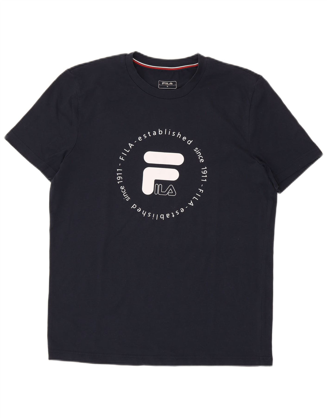T-shirt grafica da uomo FILA Top Small blu navy