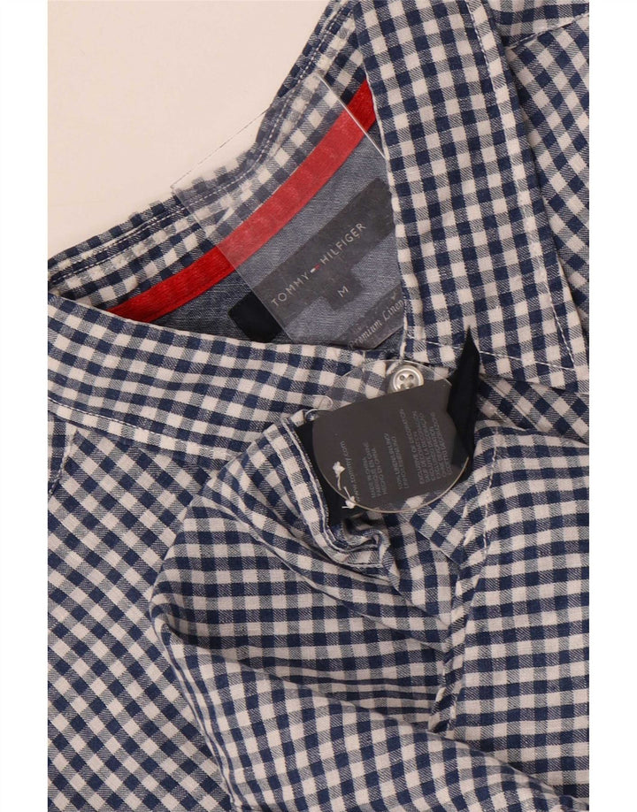 Camicia da uomo Tommy Hilfiger in lino a quadretti blu medio