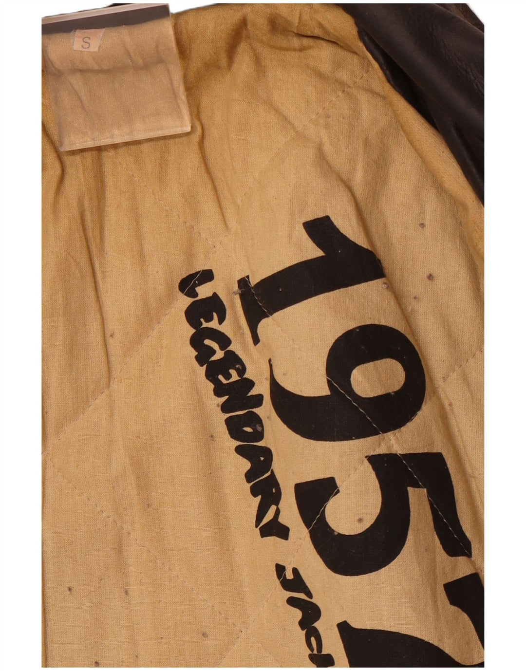 Giacca leggendaria 1957 Giacca in pelle da uomo UK 36 Piccola pelle marrone