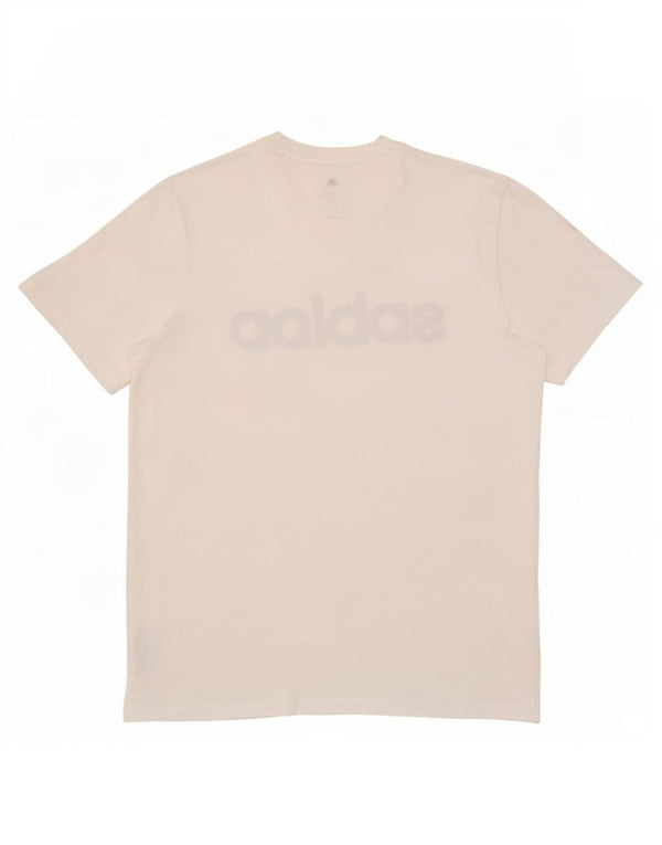 T-shirt grafica da uomo Adidas Top grande in cotone bianco