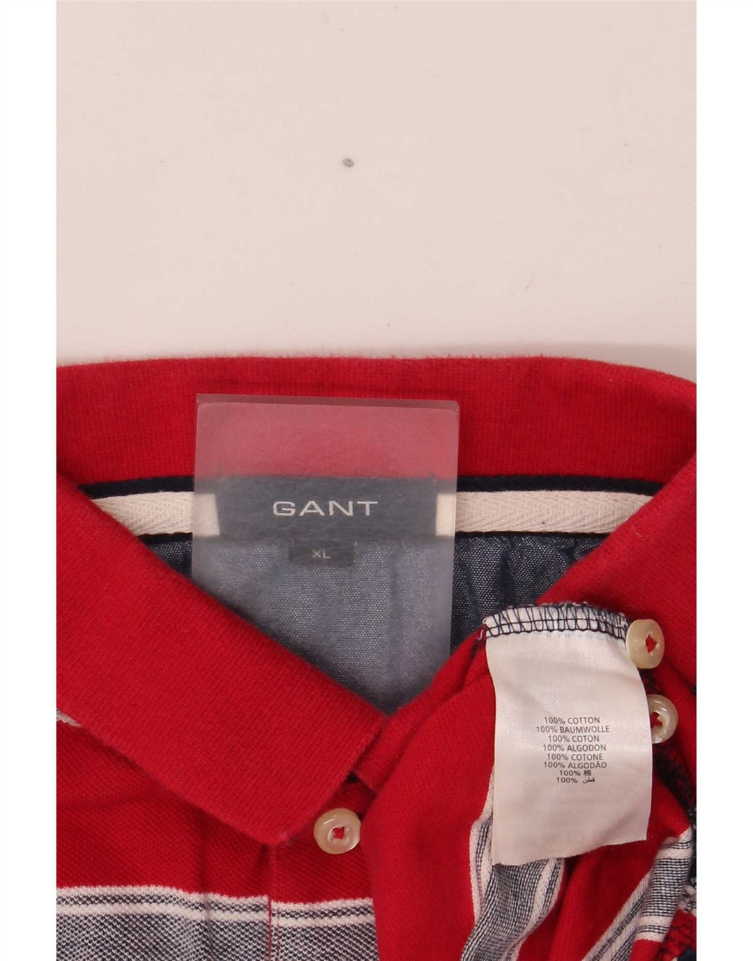 Polo da uomo Gant XL in cotone a righe rosse