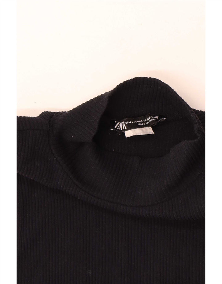 Canotta corta da donna Zara UK 12 media nera