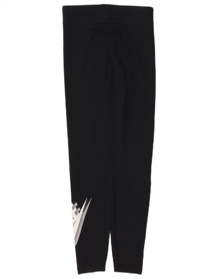 Leggings grafici aderenti NIKE da donna UK 10 piccoli neri