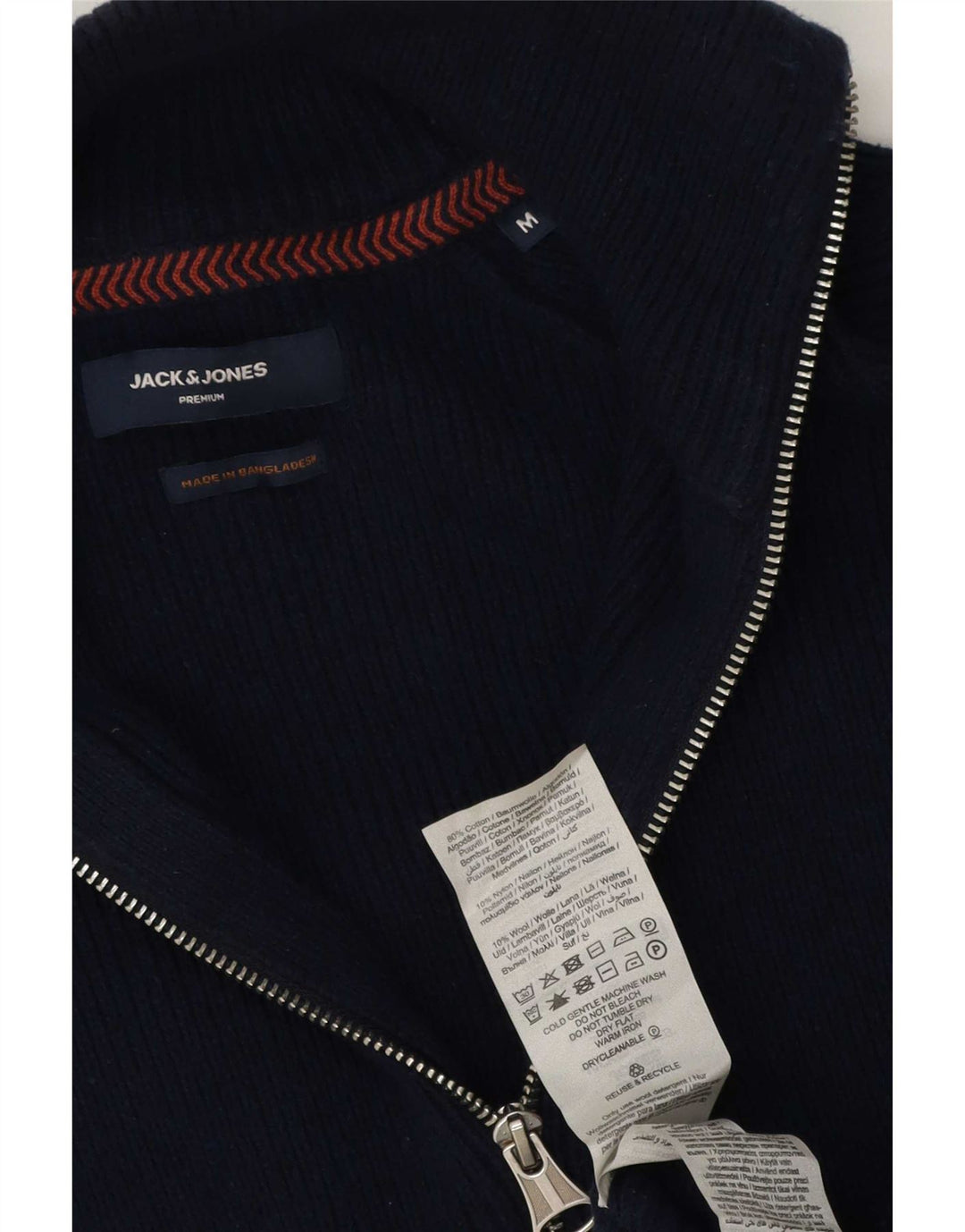 Maglione cardigan da uomo Jack & Jones in cotone blu navy medio