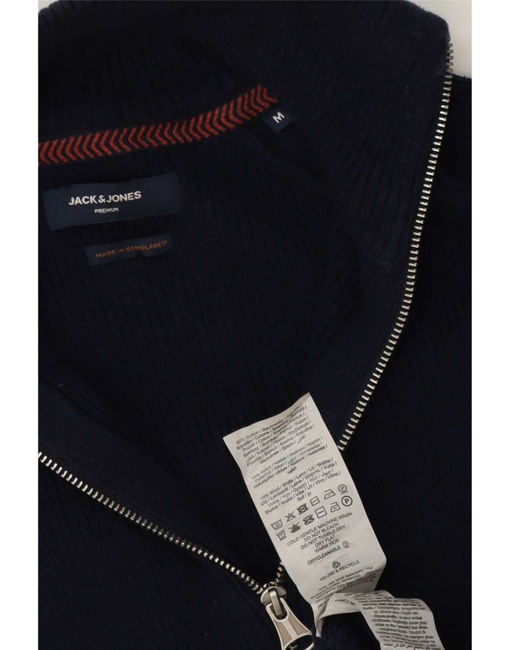 Maglione cardigan da uomo Jack & Jones in cotone blu navy medio