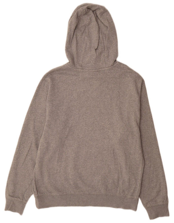 Felpa con cappuccio da uomo Nike in cotone mélange grigio medio