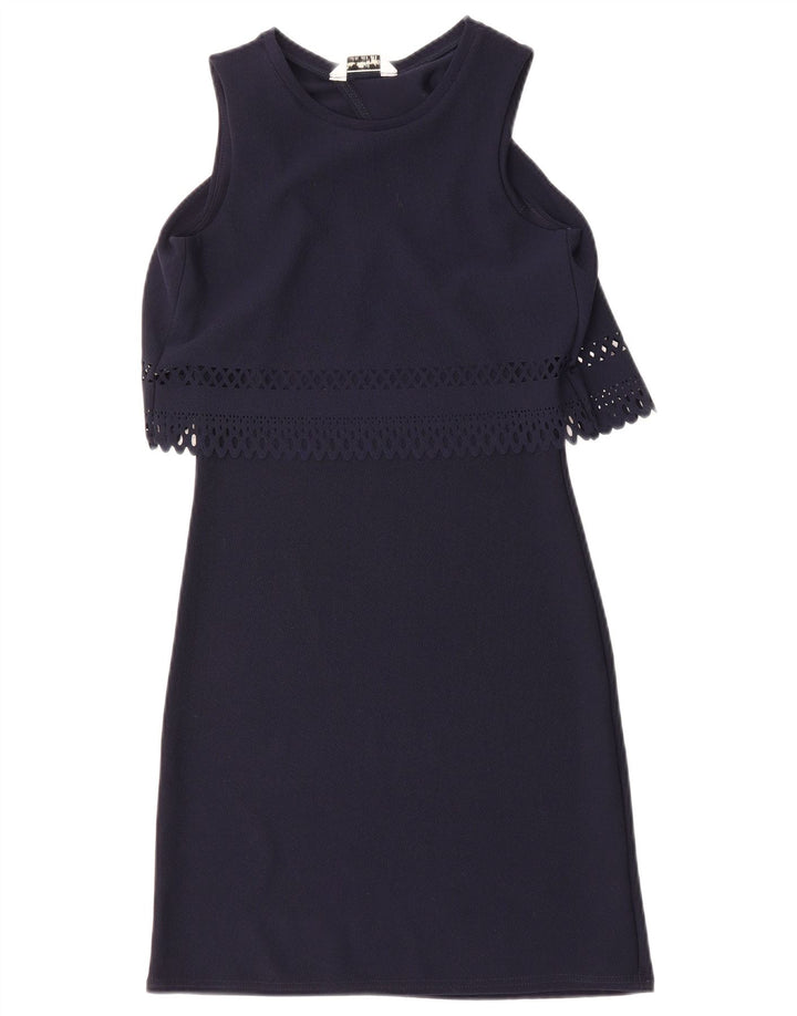 MISS SELFRIDGE Womens Sleeveless Shift Dress UK 8 Small Navy Blue
