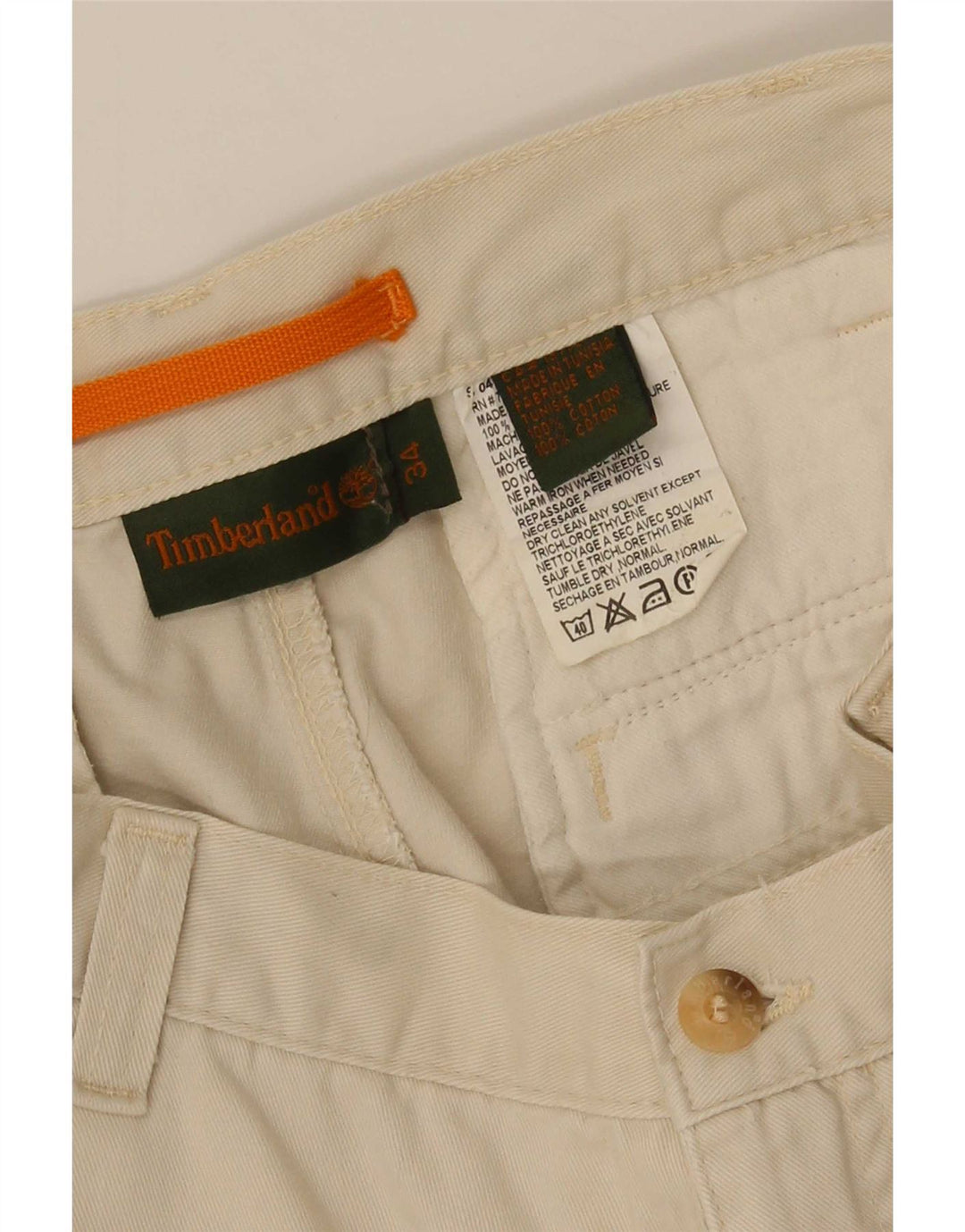 Pantaloncini cargo da uomo Timberland W34 Large in cotone beige