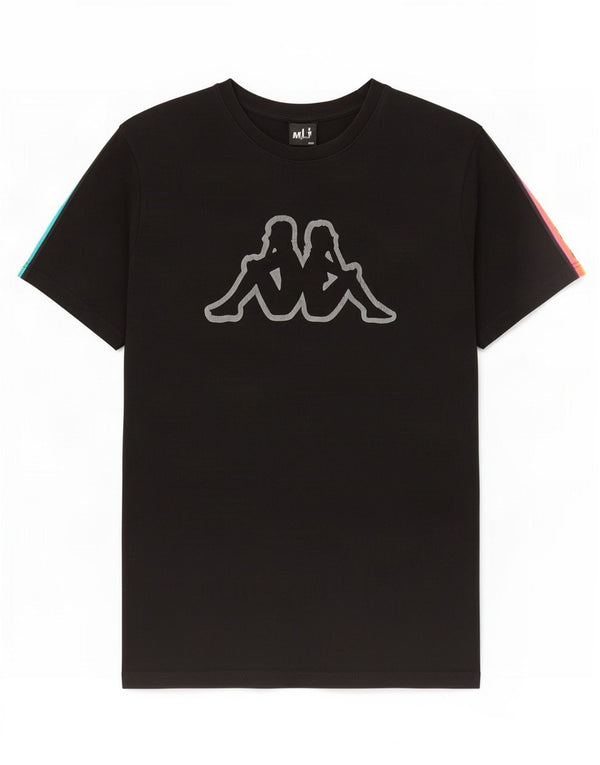 T-shirt grafica da uomo Kappa Top XL Black Colourblock