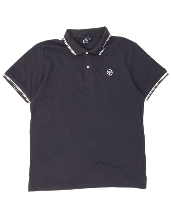 Polo Uomo Sergio Tacchini Piccola in Cotone Blu Navy