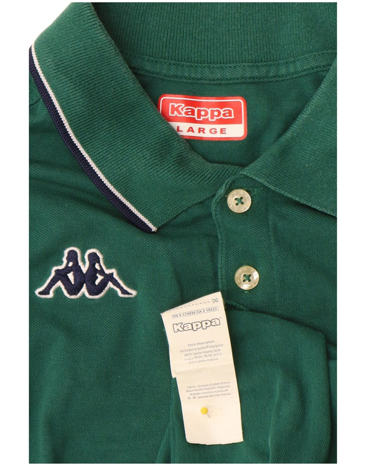 Polo Kappa Uomo Large Verde Cotone