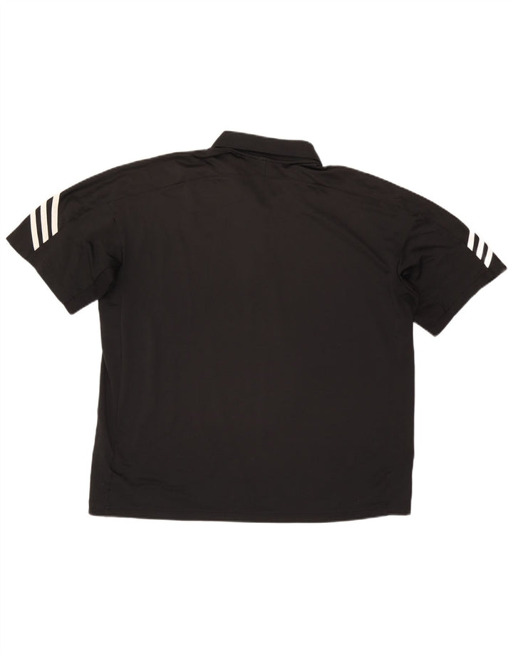 Polo Adidas Climacool da uomo XL in poliestere nero