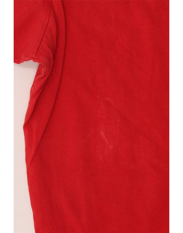 T-shirt grafica da uomo Adidas Top in cotone rosso medio