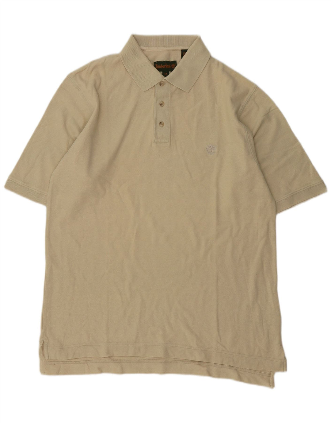 Polo da uomo Timberland in cotone bianco sporco medio