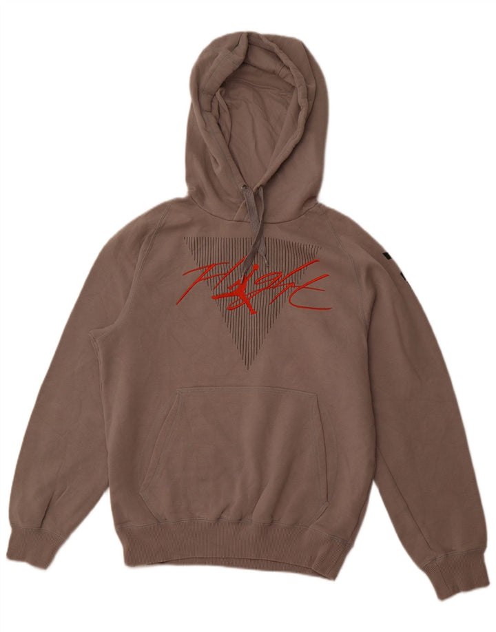 Felpa con cappuccio grafica da uomo JORDAN piccola in cotone grigio