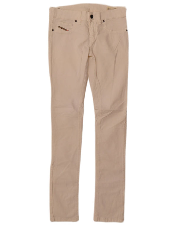 Jeans skinny per ragazze Diesel 13-14 anni W28 L31 cotone bianco sporco