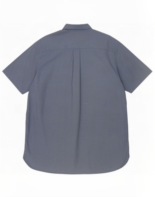Camicia da uomo a maniche corte Nautica, cotone a quadri grandi blu