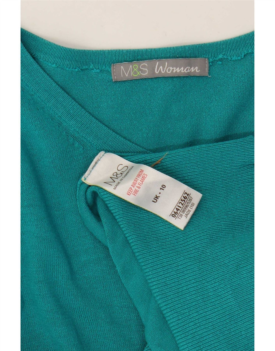 Maglione cardigan da donna Marks & Spencer UK 10 piccolo viscosa blu