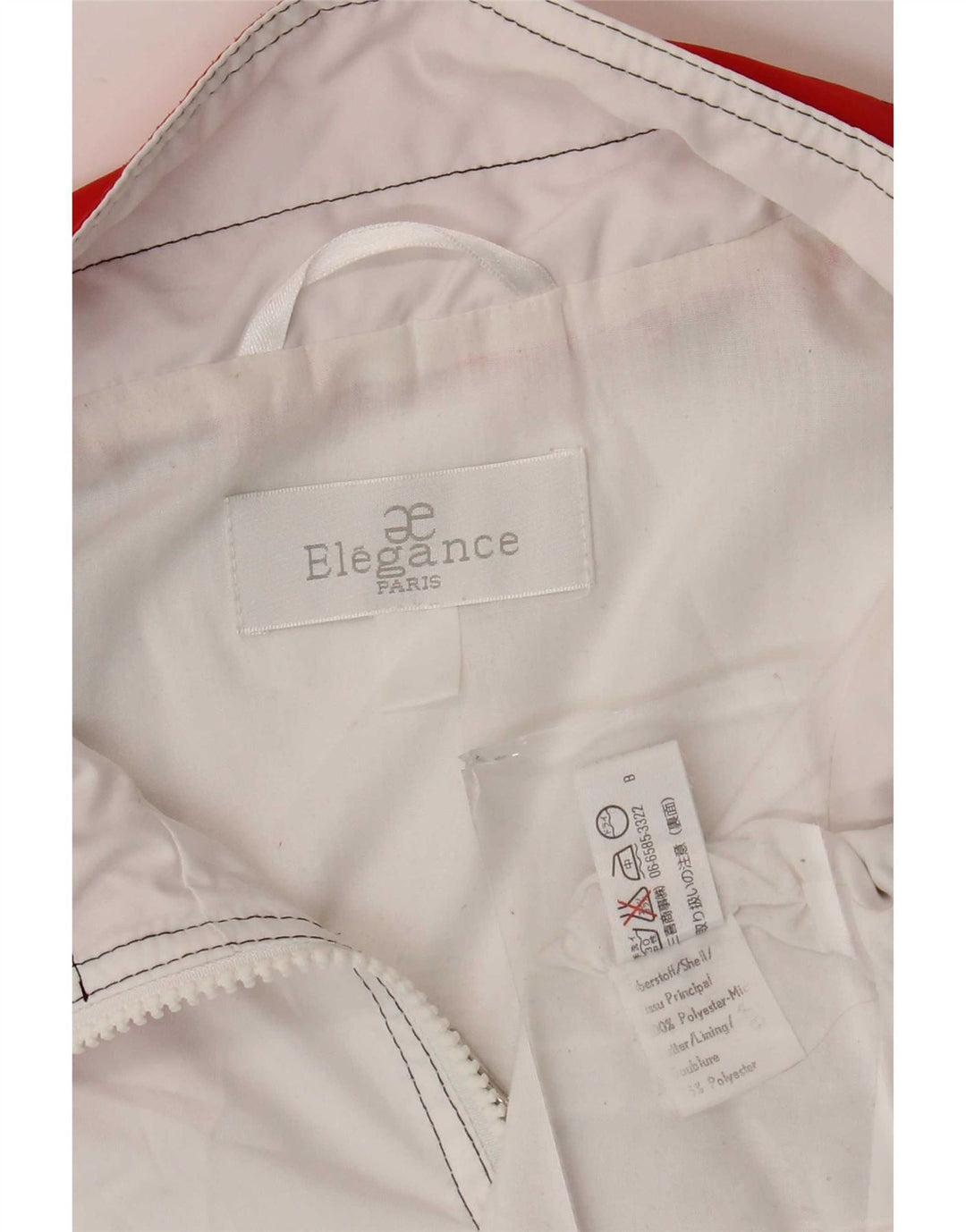 Gilet corto da donna Elegance UK 16 grande poliestere color block bianco