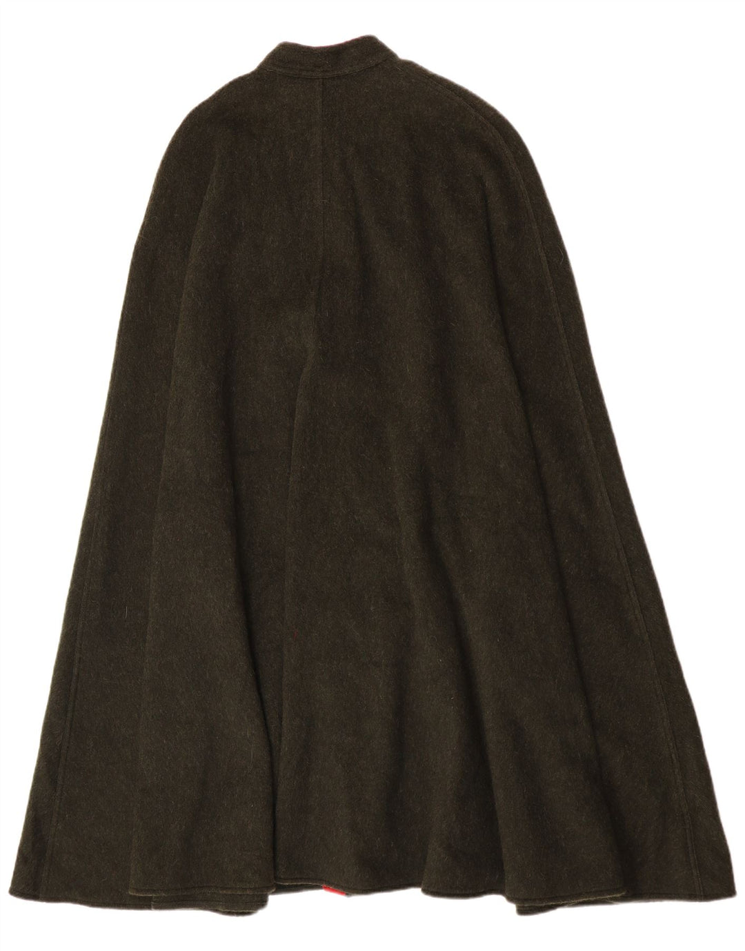 Cappotto da donna vintage a mantella, taglia unica, in lana kaki