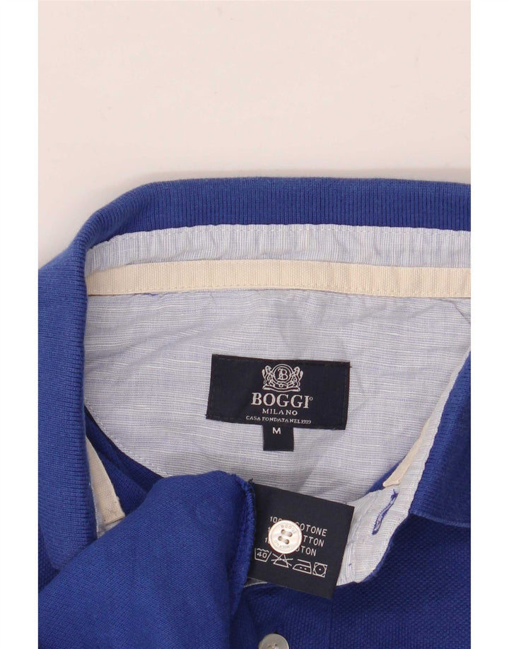 Polo Uomo Boggi Cotone Blu Medio