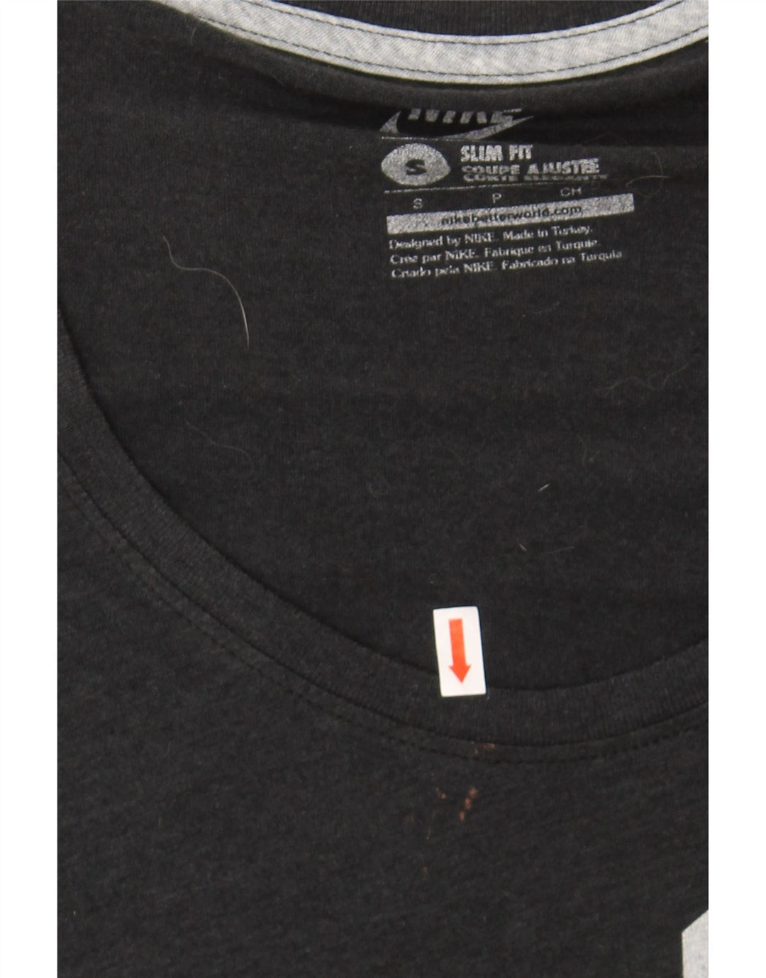 NIKE Womens Slim Fit Graphic T-Shirt Top UK 10 Small Black Polyester Vintage Nike and Second-Hand Nike from Messina Hembry 