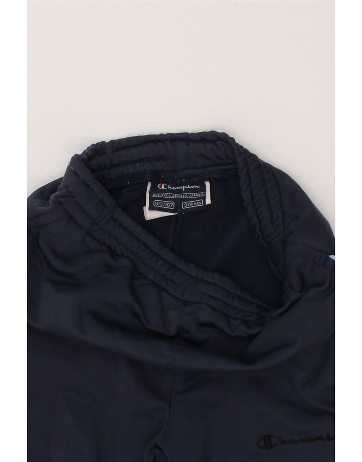 CHAMPION Boys Tracksuit Trousers 3-4 Years Navy Blue Polyester Vintage Champion and Second-Hand Champion from Messina Hembry 