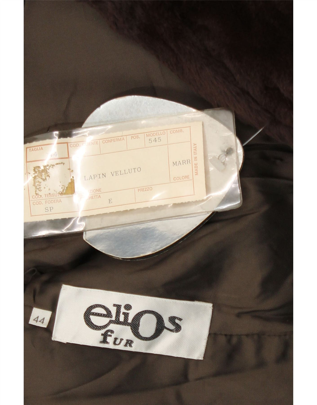 Giacca Pelliccia Donna Elios IT 44 Pelle Marrone Medio