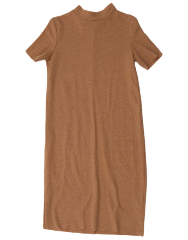 Abito maglione Zara Trafaluc da donna UK 10 piccolo in cotone beige