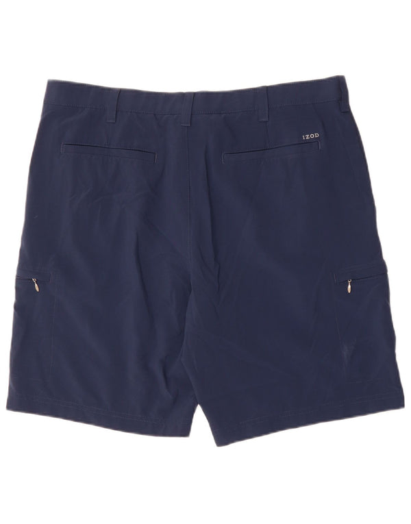 Pantaloncini cargo da golf da uomo IZOD W36 Large in poliestere blu navy