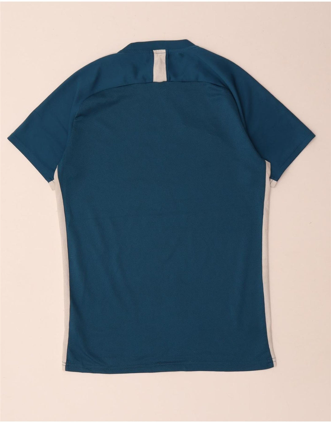 T-shirt Nike Dri Fit da uomo, top in poliestere color block blu medio
