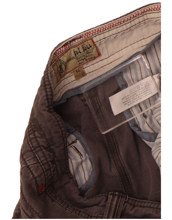 Pantaloncini cargo da uomo Fat Face W36 grandi in cotone grigio