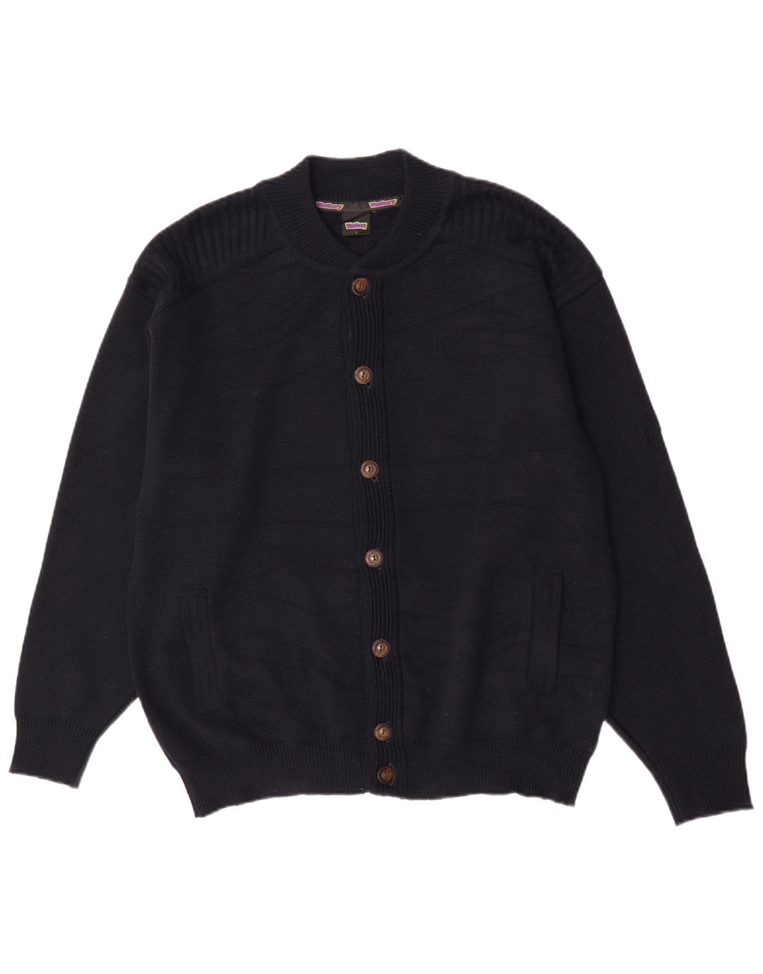 Maglione cardigan da uomo WESTBURY grande lana blu navy
