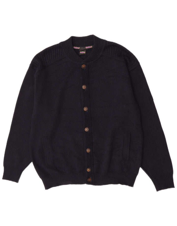 Maglione cardigan da uomo WESTBURY grande lana blu navy