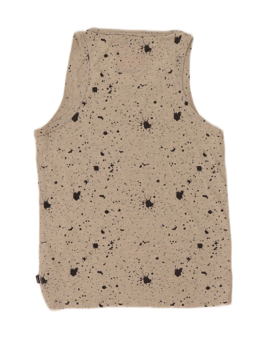 Canotta grafica da uomo Superdry piccola in cotone maculato grigio