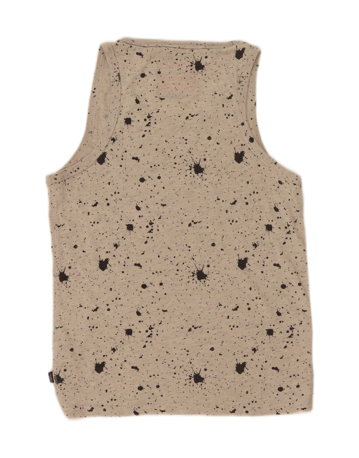 Canotta grafica da uomo Superdry piccola in cotone maculato grigio