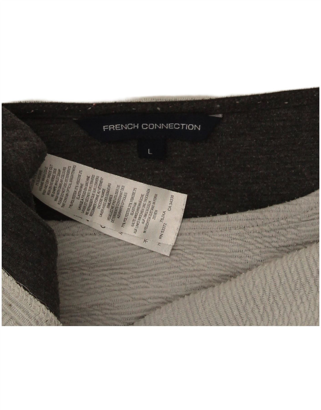 Maglione maglione con scollo a barca da donna French Connection UK 16 grande grigio