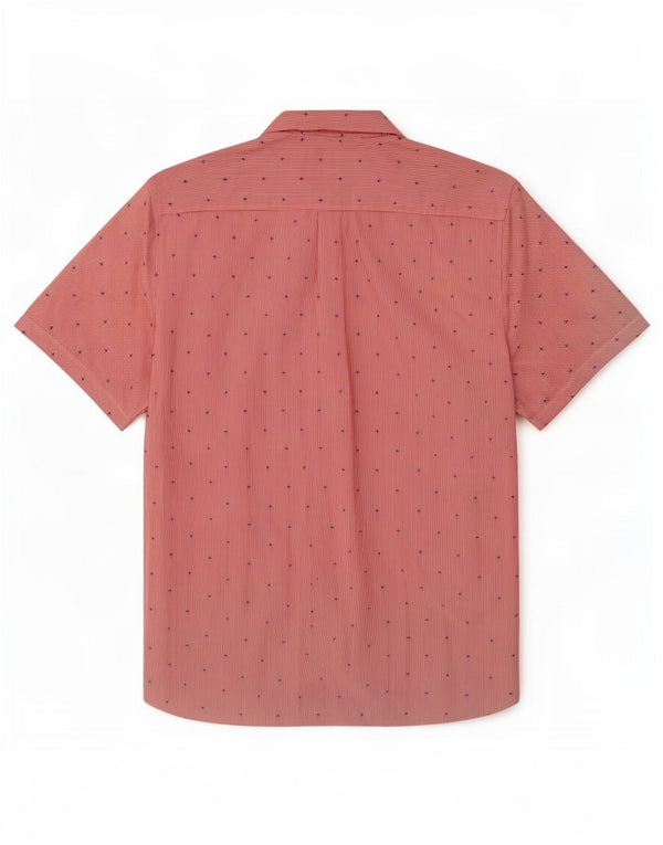 Camicia da uomo a maniche corte vestibilità regolare Superdry 3XL cotone gessato rosso