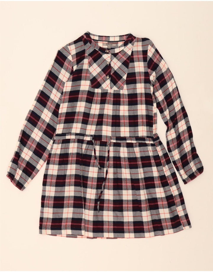 Abito a camicia pullover vintage per ragazze 11-12 anni in cotone a quadri multicolore
