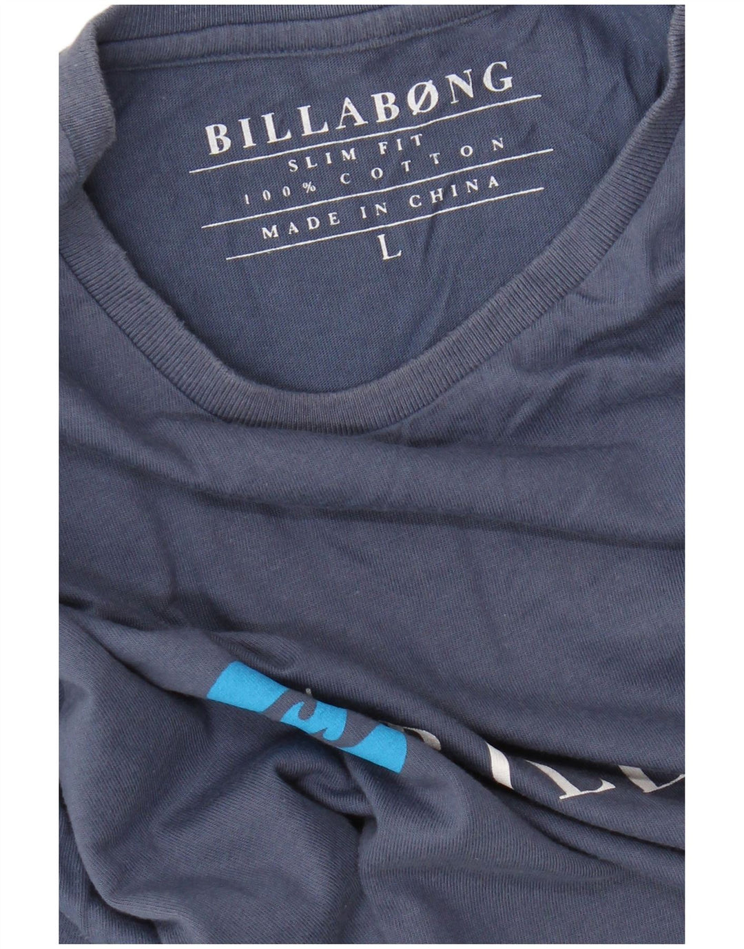 BILLABONG T-shirt grafica da uomo slim fit Top grande in cotone blu navy