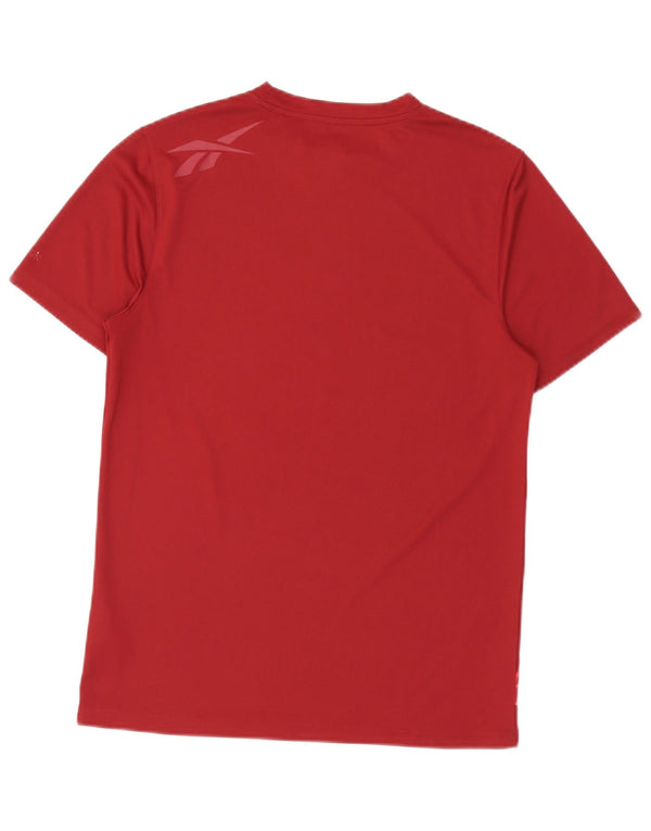 T-shirt grafica da uomo Reebok Top Small Borgogna in poliestere