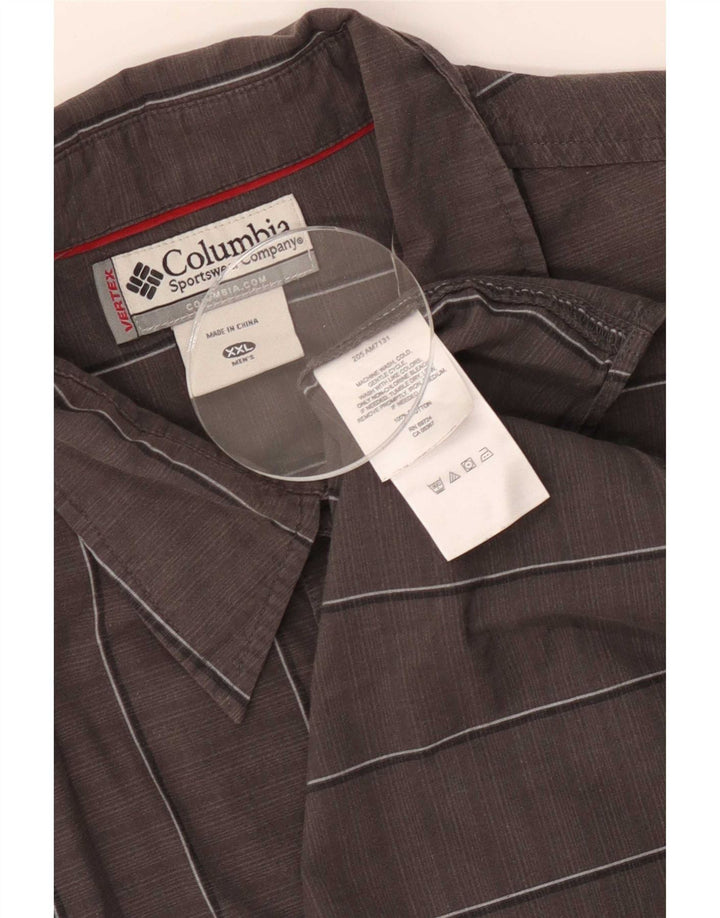 Camicia da uomo Columbia 2XL in cotone a quadri grigi