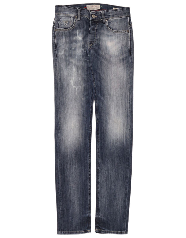 Cinquantaquattro jeans dorati slim da donna W28 L34 cotone blu