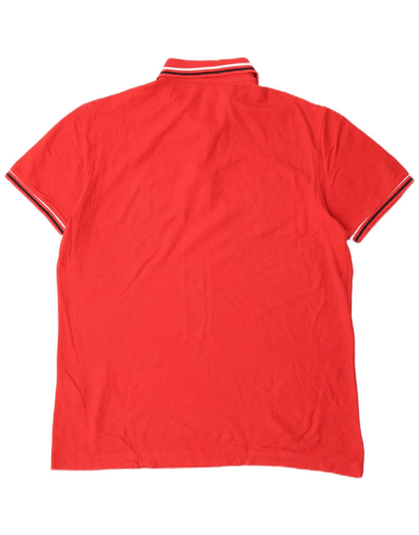 Polo da uomo Lotto Life XL in cotone rosso