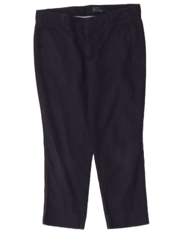 Pantaloni Gap Petite Slim da donna tagliati US 10 Large W32 L24 Blu Navy