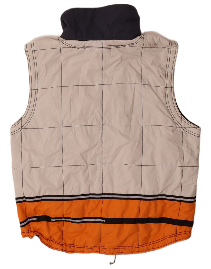 Gilet imbottito da uomo dal taglio ampio KILLTEC UK 40 Large White Colourblock